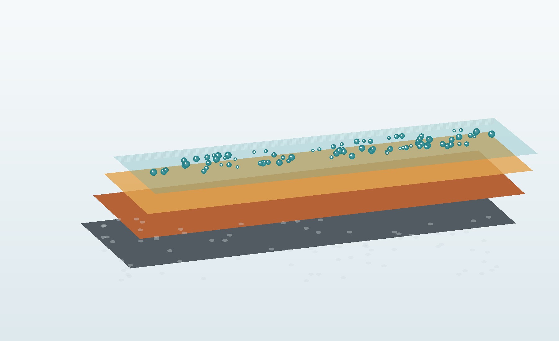 Layered copper-toned and metallic foil surfaces topped by a transparent functional interfacial treatment with nanoscale surface features.