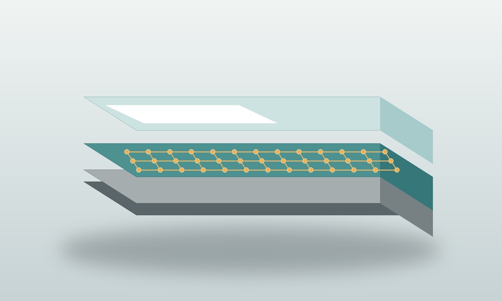 Metal substrate with a dense silicon-organic interphase and protective coating shown in cross-section.