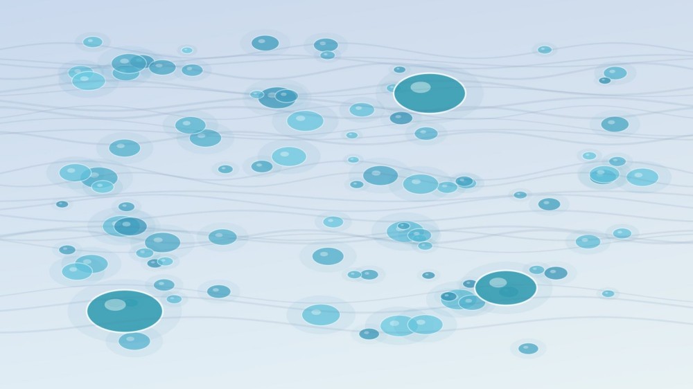 Uniform silicon-based nanoparticles distributed inside a continuous polymer nanocomposite.
