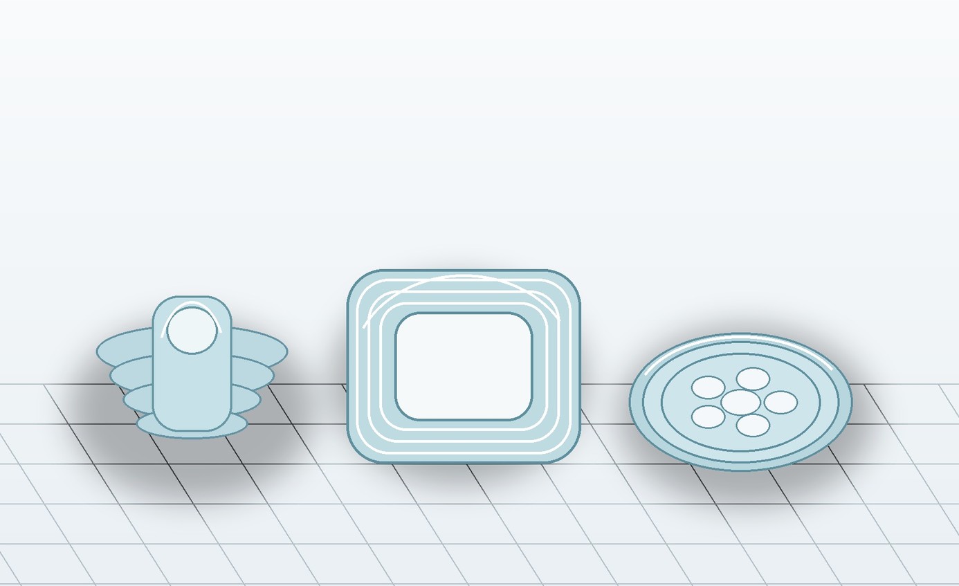 Set of molded silicone sealing parts including a bellows boot, rectangular gasket frame and multi-hole connector seal.
