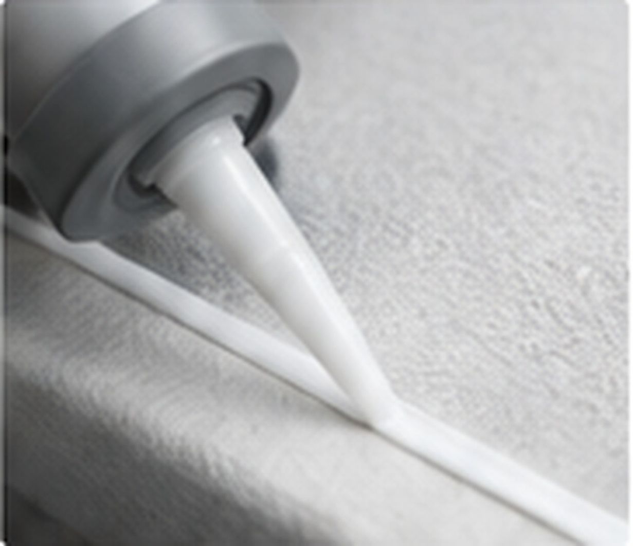 Controlled bead of silicone-based adhesive applied to a textured substrate for bonding and sealing formulations.