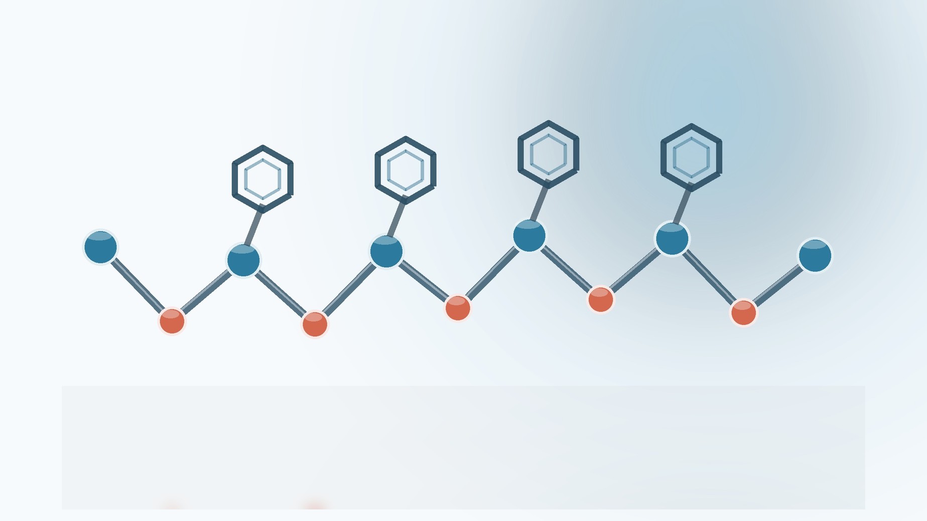 Conceptual organosilicon network with alternating siloxane nodes and aromatic phenyl side groups.