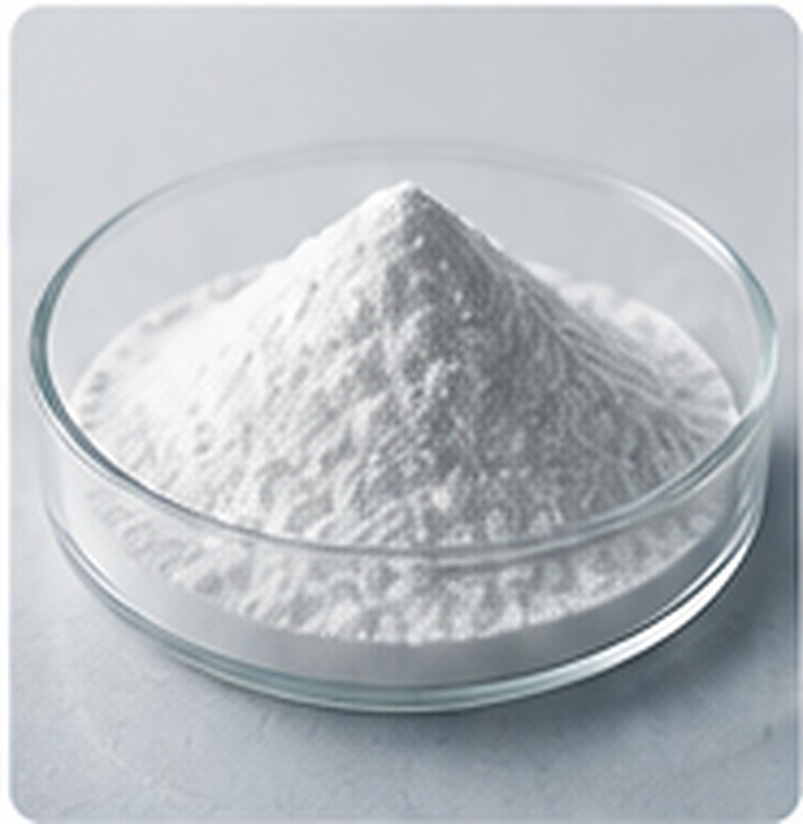 Fine white particulate powder representing solids prepared for controlled dispersion.